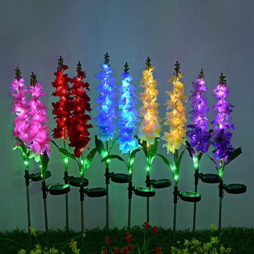 One,Two or Four  Solar Artificial Violets Flowers Lights - Image 3