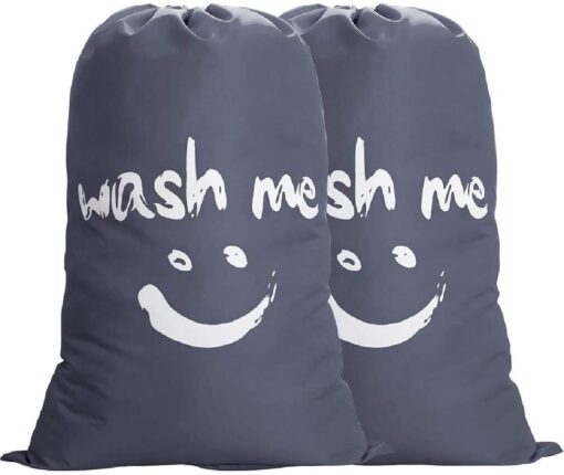 One, Two or Four Extra Large Wash me Smile Fabric Bag - Image 4