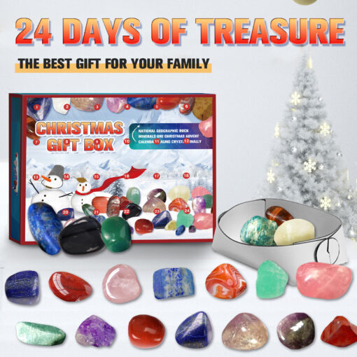 24 Grid Advent Calendar Gem Stone Blind Gift box - Image 2