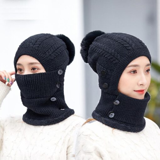 Winter Warm Knitted Cap＆Neck Warmer Sets - Image 7