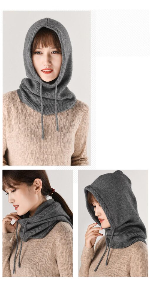 Women Winter Knitted Hood Beanie Hats - Image 19