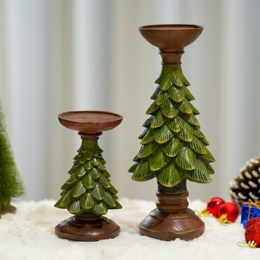 S, M, L Christmas Tree Resin Candle Holder - Image 10