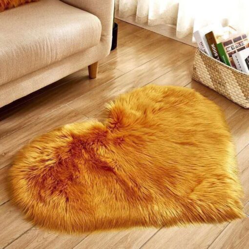 Heart Shaped Fluffy Floor Mat - Image 6