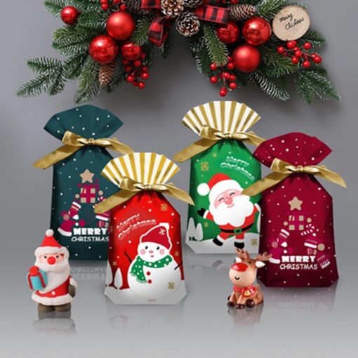 10 pcs Christmas Drawstring Gift Bag - Image 8