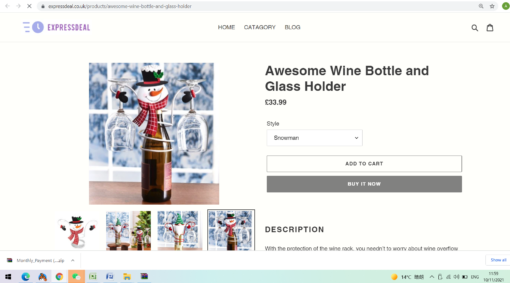 Christmas bottle Wine Glass Holder - Image 5