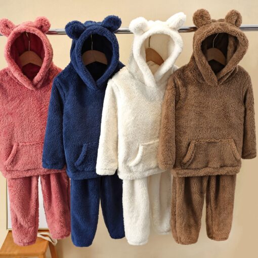 Kids 3D Ear Design Pocket Hoodie & Pants - Image 8