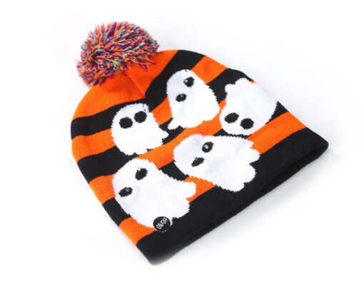 One or Two LED Halloween Beanie Hat - Image 11