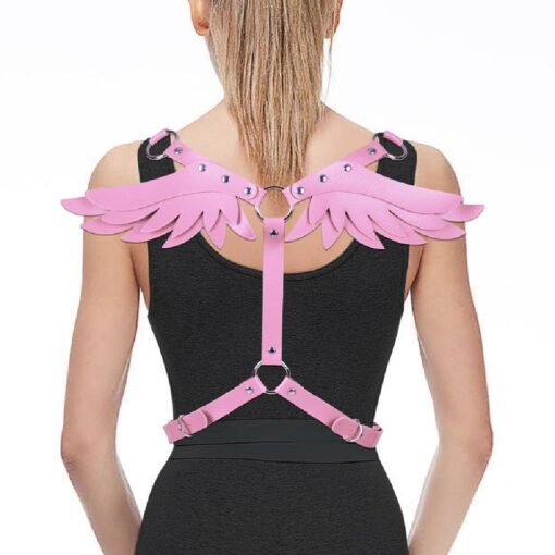 PU Leather Adjustable Chest Angel Wings - Image 6