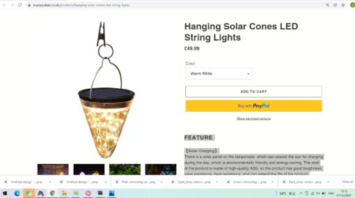 Solar Cones LED String Lights - Image 4