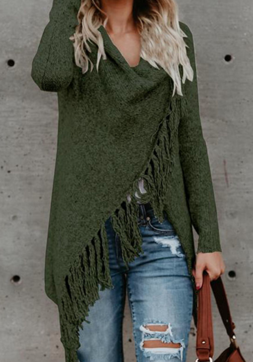 Women Warm Knitted Tassel Shawl - Image 15