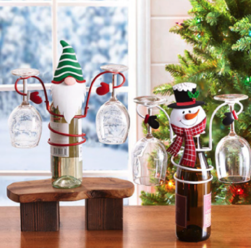 Christmas bottle Wine Glass Holder