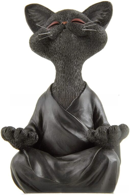 Meditation Yoga Cat Statue - Image 6