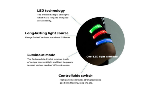 2pcs Nylon Wristband with LED Night Lights - Image 5