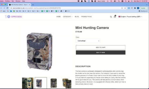 Mini 1080P 12MP Wildlife Camera with Optional 32GB SD card - Image 9