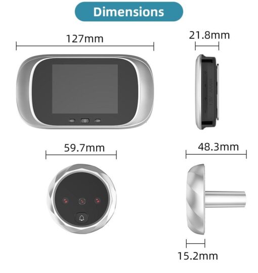 2.8 inch LCD Screen Digital Doorbell Viewer - Image 4