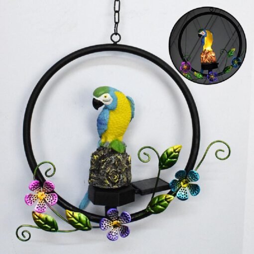 LED Solar Parrot Flower Ring Lights - Image 8