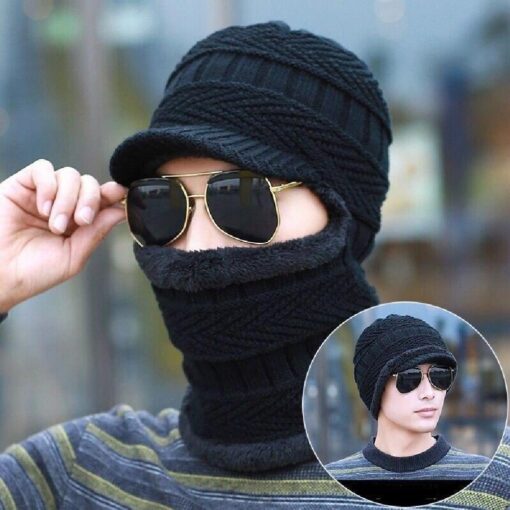 Thick Knit Skull Cap with next warmer - Image 10