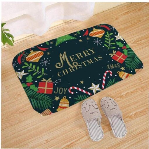 Non-Slip Flannel Christmas Carpet