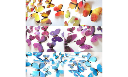 12 or 60 Multicolor Butterfly Wall Stickers - Image 10