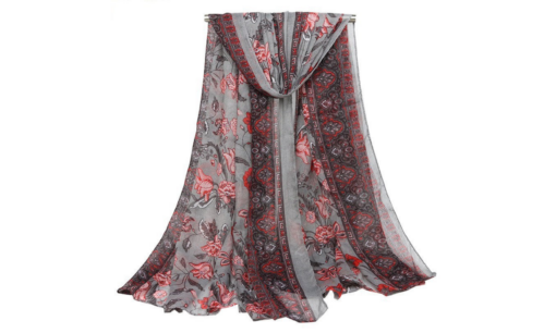 Fashion Flowers Print Women Wrap Scarf 2022-03-13 NL - Image 8