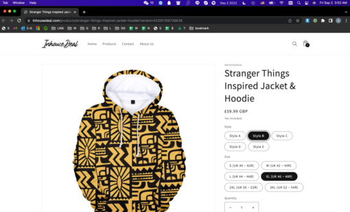 Stranger Things Inspired Jacket Hoodie - Image 11