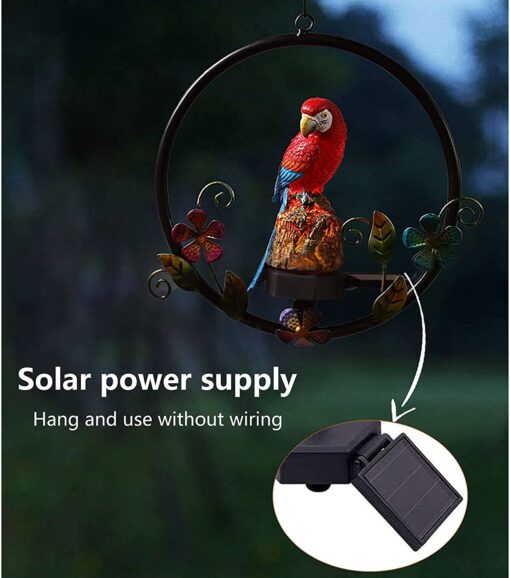 LED Solar Parrot Flower Ring Lights - Image 7