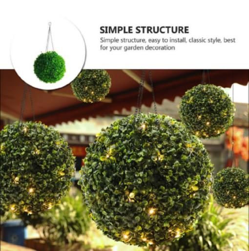 1 or 2 Solar Topiary Ball with LEDs - Image 3