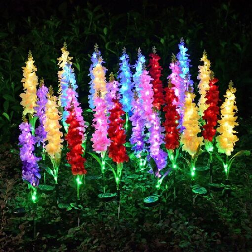 One,Two or Four  Solar Artificial Violets Flowers Lights - Image 20