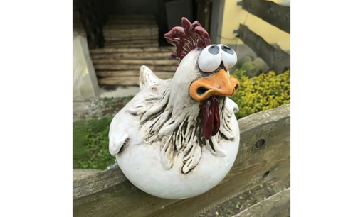 Funny Chicken Fence Decor Statues - Image 15