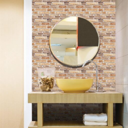 10 piece Waterproof PVC 3D Tile Brick Wall Sticker - Image 42