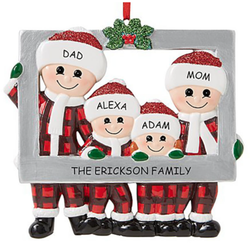 Personlised Family Photo Frame Christmas Tree Decoration - - Image 2