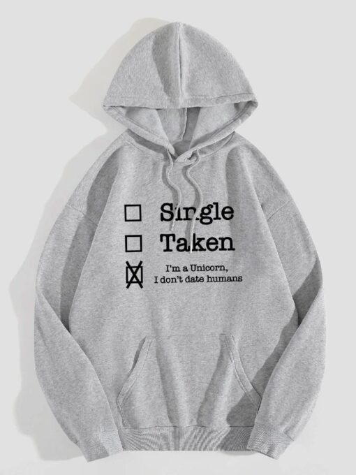 Unicorn Hoodie-I am a unicorn I don't date humans Sweatshirt - Image 2