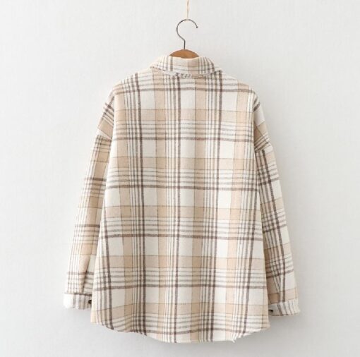 Women’s Plush Warm Thicken Plaid Jacket - Image 7