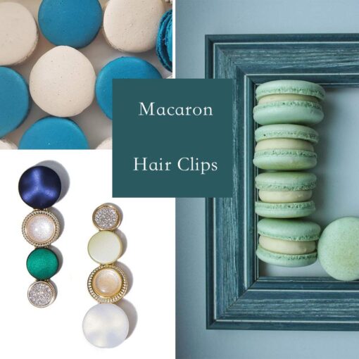 20 or 28 Pieces Macaron Acrylic Pearl Hair Clip set - Image 7