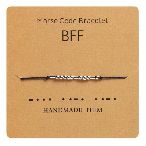 One or Two Morse Code Bracelets for Friends, Couples, Family - Image 3