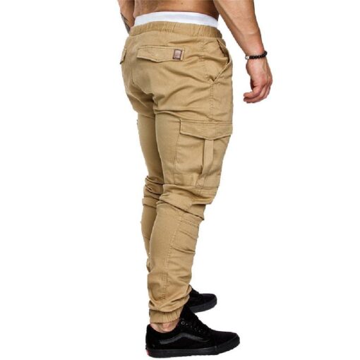 Men Casual Cargo Jogger Work Trousers with Pockets - Image 2