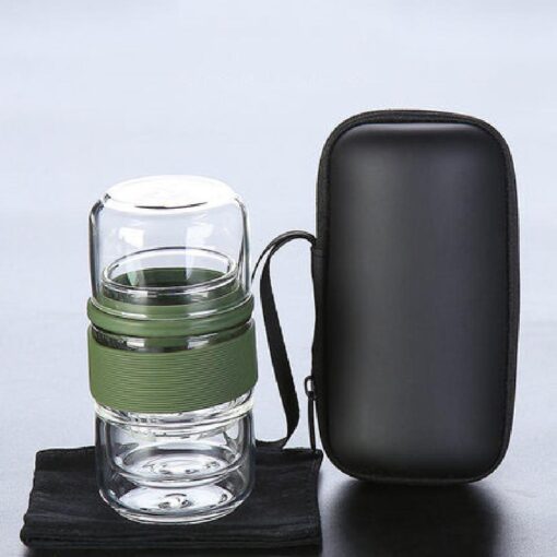 Travel Tea Set Portable Bag with Two Glass - Image 9