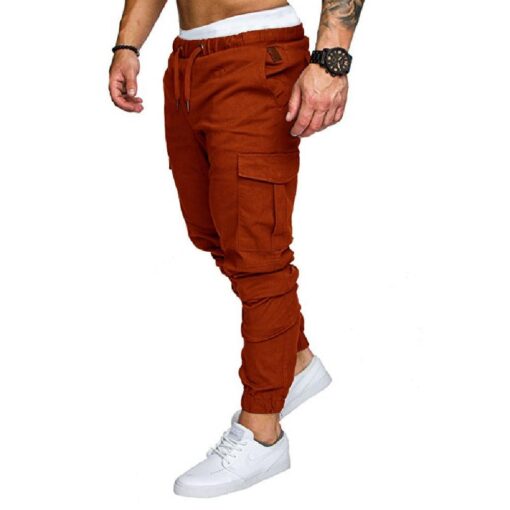 Men Casual Cargo Jogger Work Trousers with Pockets - Image 10