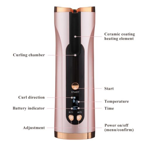 Automatic Hair Curler LED Recharge Curling Wand - Image 10