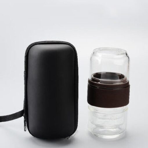 Travel Tea Set Portable Bag with Two Glass - Image 6