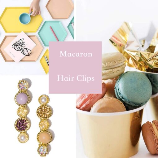 20 or 28 Pieces Macaron Acrylic Pearl Hair Clip set - Image 8