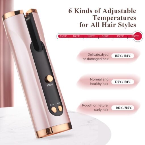 Automatic Hair Curler LED Recharge Curling Wand - Image 8