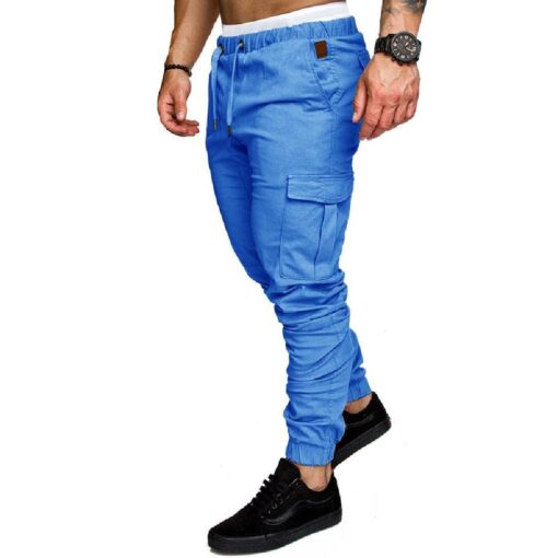 Men Casual Cargo Jogger Work Trousers with Pockets - Image 3