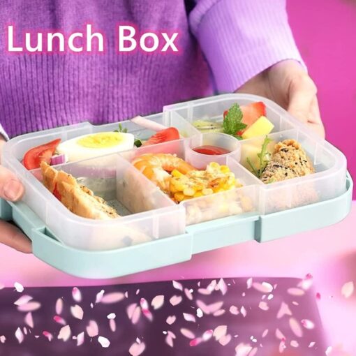 Portable Lunch Box 6 Grids Food Storage Leakproof Kids - Image 10