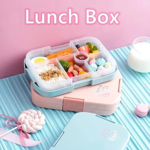 Portable Lunch Box 6 Grids Food Storage Leakproof Kids - Image 11