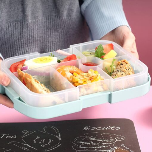 Portable Lunch Box 6 Grids Food Storage Leakproof Kids - Image 12