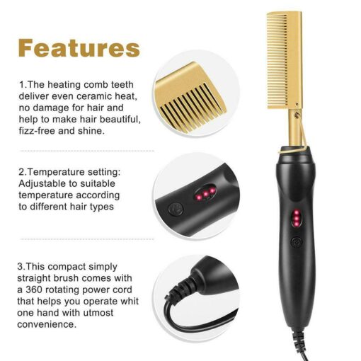 Hair Straightener Flat Irons Straightening Brush - Image 13