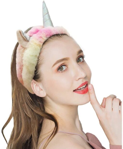 Soft Unicorn Facial Hairband w/wo Wrist Strap - Image 6