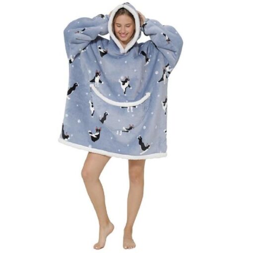 Adults Oversized Fluffy Hoodie Blanket - Image 4