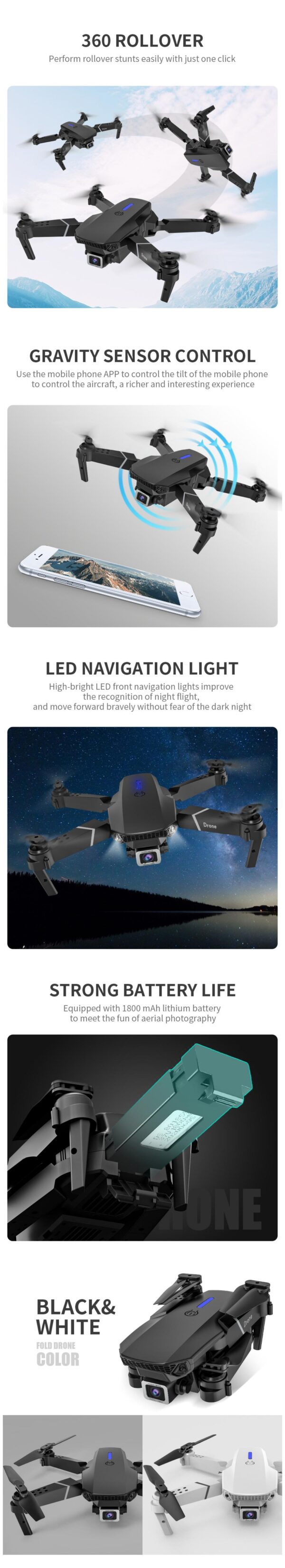 FOLDING AERIAL QUADCOPTER WITH 4K HD CAMERA OPTIONS - Image 15